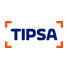 Logo de TIPSA con texto azul rodeado de caracteres rojos